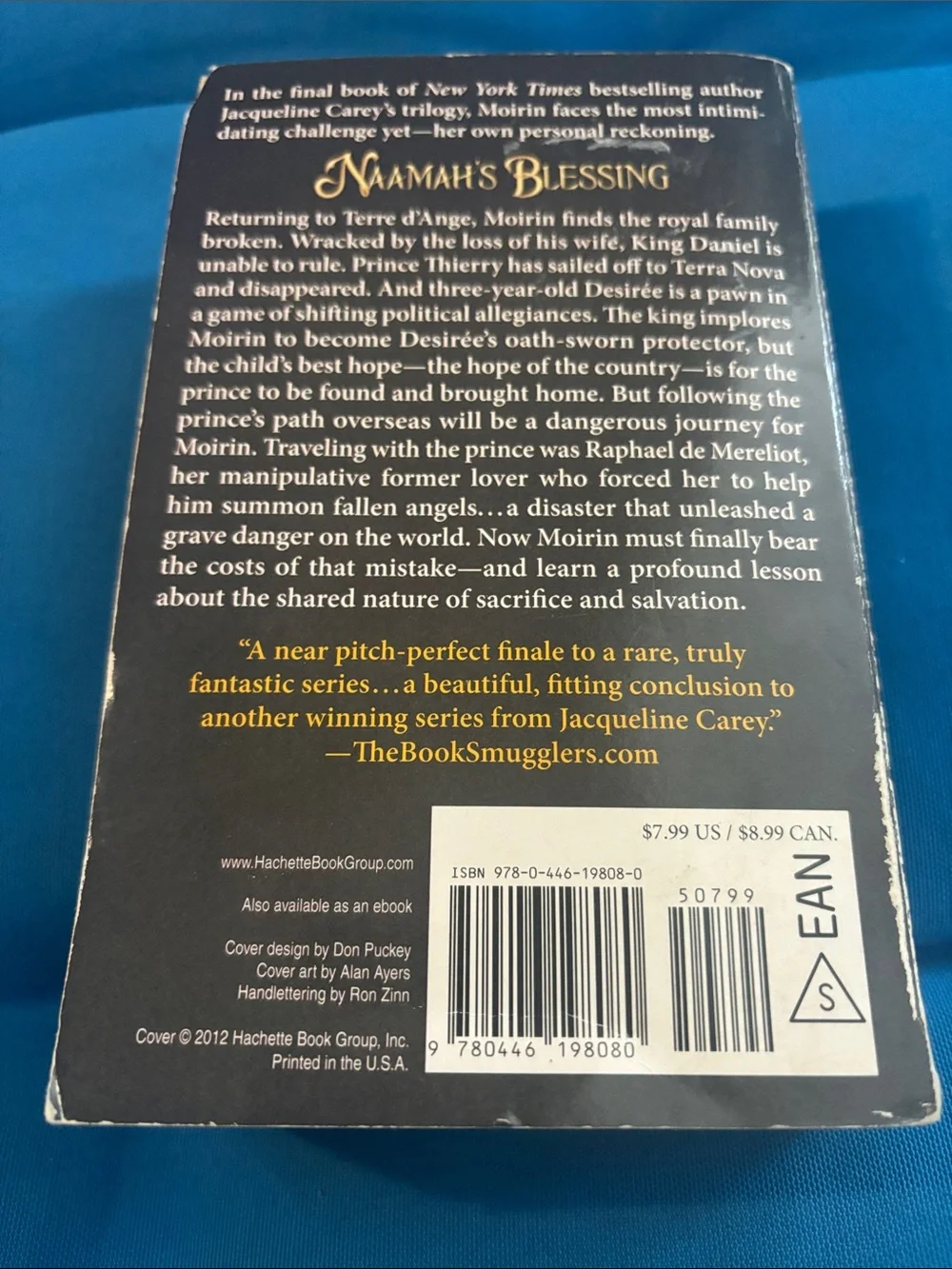 Jacqueline Carey By Naamah’s Blessing Soft Cover Romance NWOTS